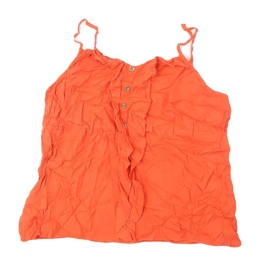 Oasis Women’s Orange Sleeveless Blouse - Size 12