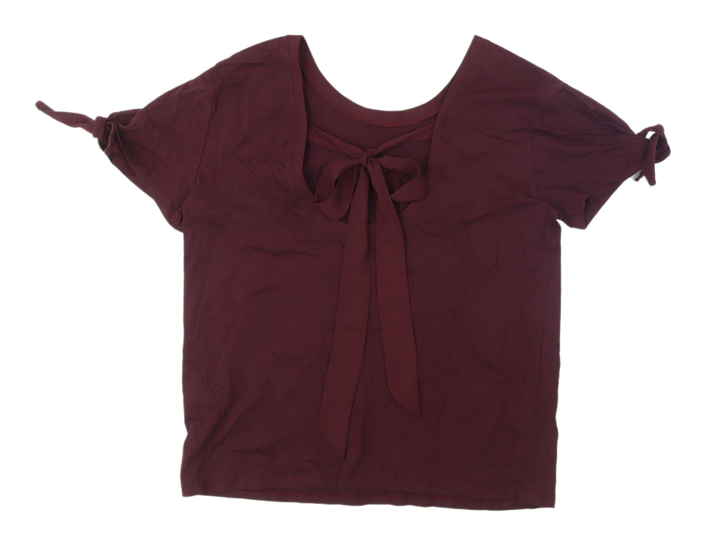 Marks and Spencer Women's Red Bow Accented T-Shirt Size 10
