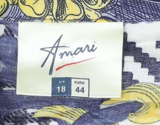 Amari Women's Multicoloured Geometric Button-Up Shirt - Size 18