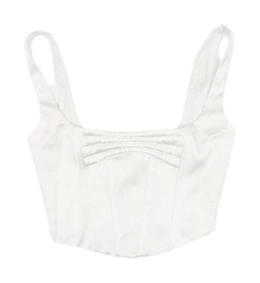 Zara White Camisole Top, XS, Women, Casual Chic