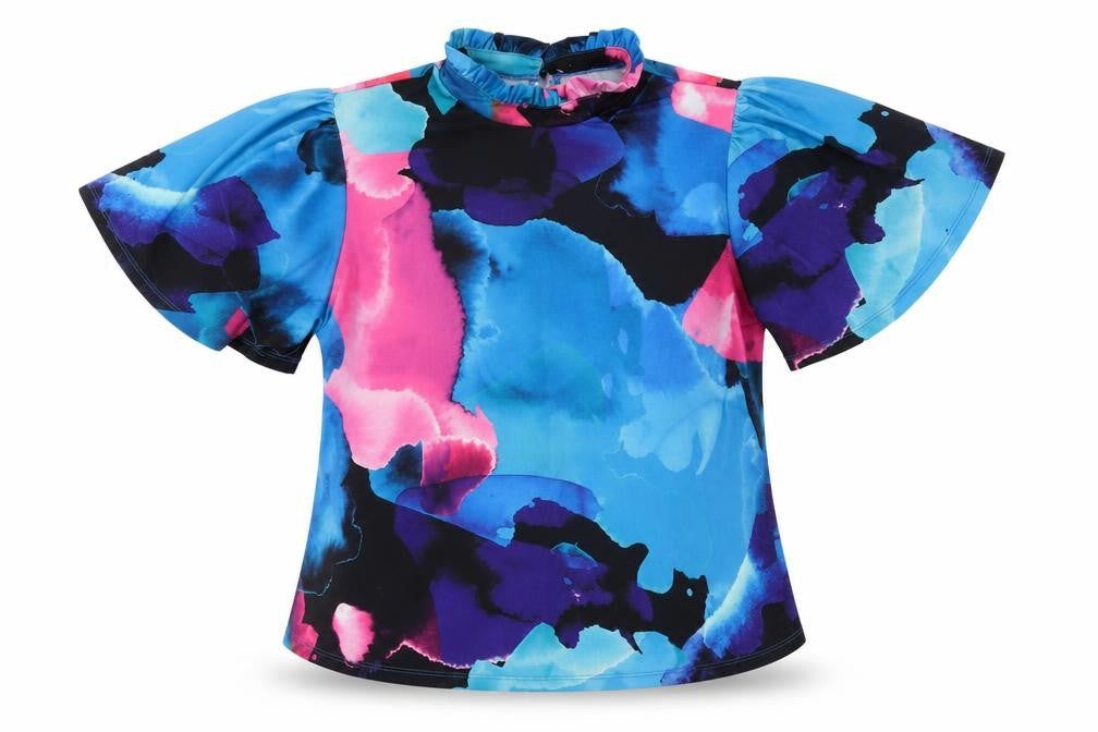 Very Women's Multicoloured Cropped Blouse - Size 14