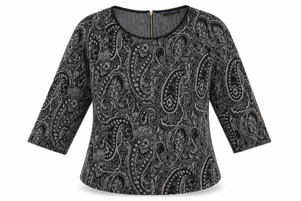 Marks & Spencer Women's Black Paisley Blouse UK 12
