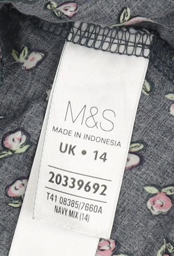 Marks & Spencer Women's Floral Kimono Blouse Size 14
