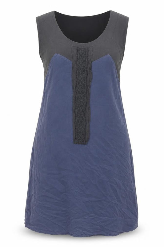 Marks & Spencer Silk Scoop Neck Dress, Size 14, Multicoloured