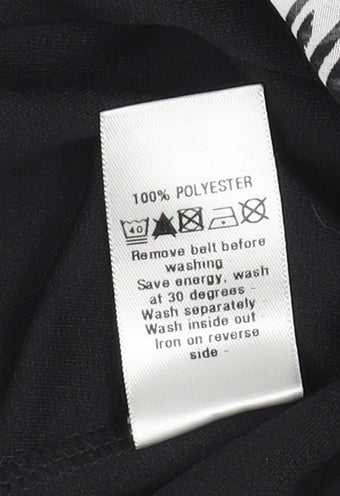 Brand and care label for Wallis Petite Black Floral Cowl Neck Wrap Blouse