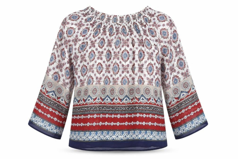 Mosaik Women's Multicoloured Tunic Blouse, Size M