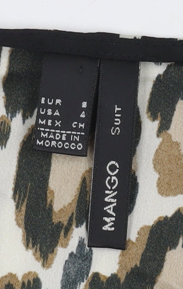 Mango Women's Leopard Print Sheath Dress Size 8