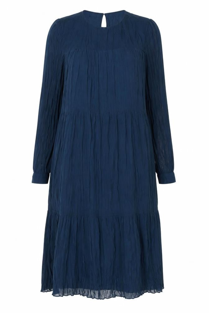 Mango Women's Blue Midi Shift Dress - Size 10
