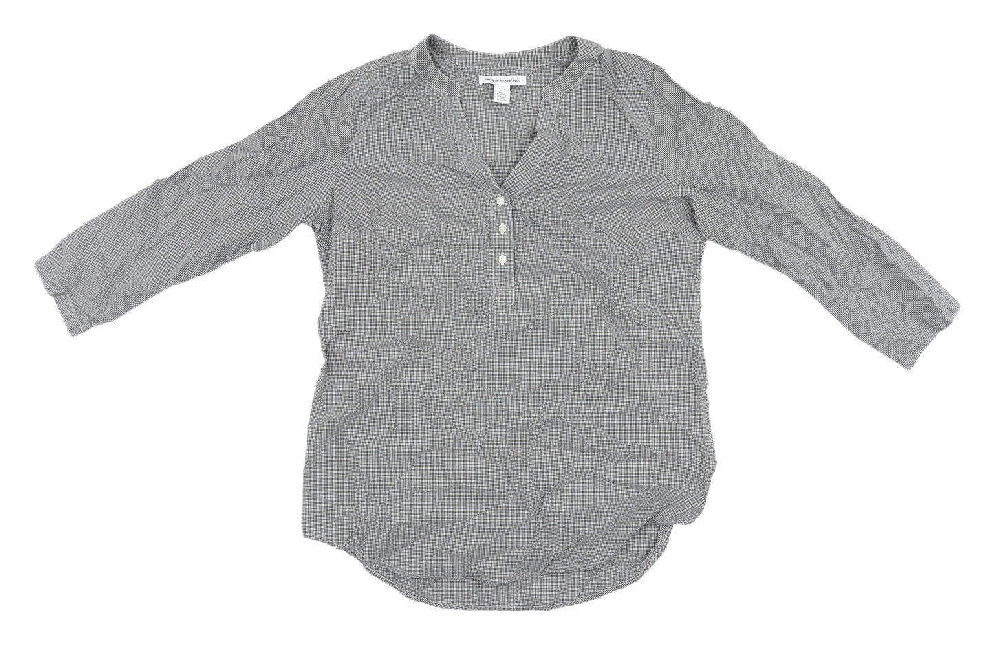 Amazon Essentials Women's Black Check Blouse Size S
