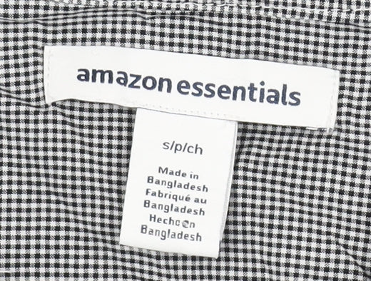 Amazon Essentials Women's Black Check Blouse Size S