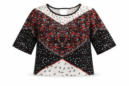 River Island Women's Black Floral Tunic Blouse, Size 10