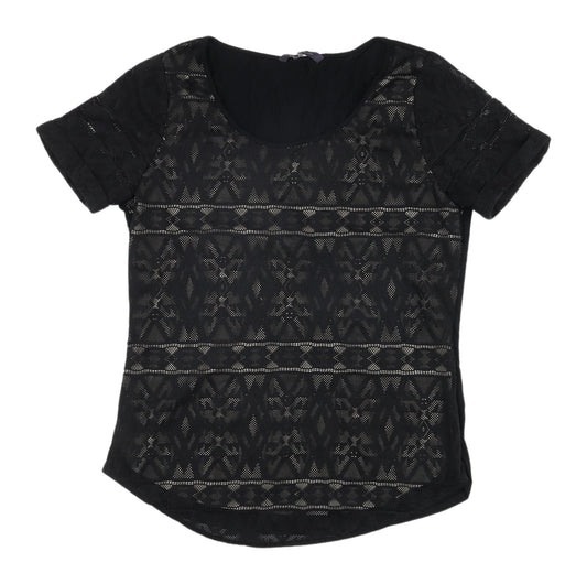 Marks & Spencer Women’s Black Lace Blouse Size 8