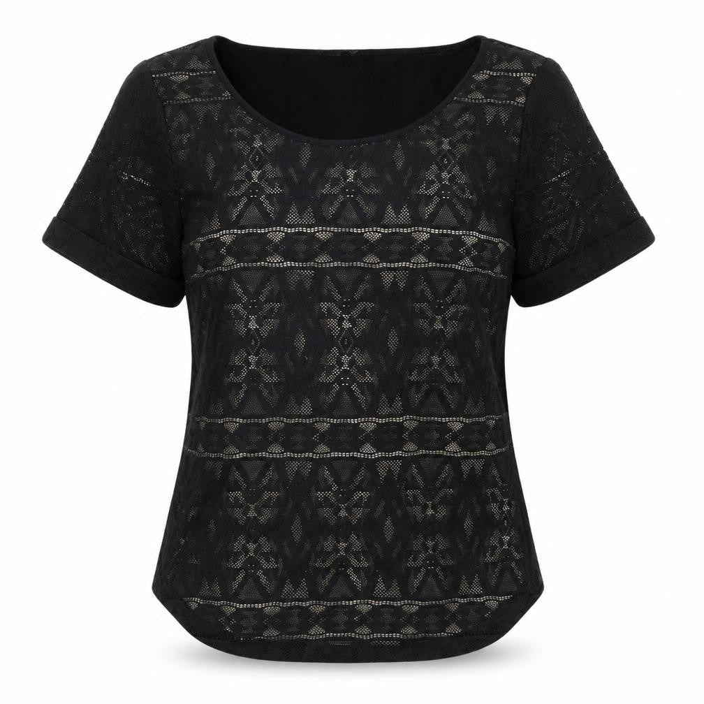 Marks & Spencer Women’s Black Lace Blouse Size 8