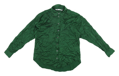 Zara Women's Green XS Collared Shirt