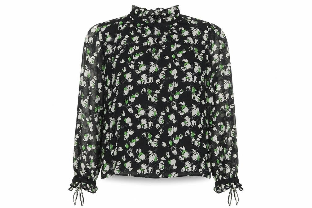 Topshop Women's Floral Blouse - Multicoloured, Size 12