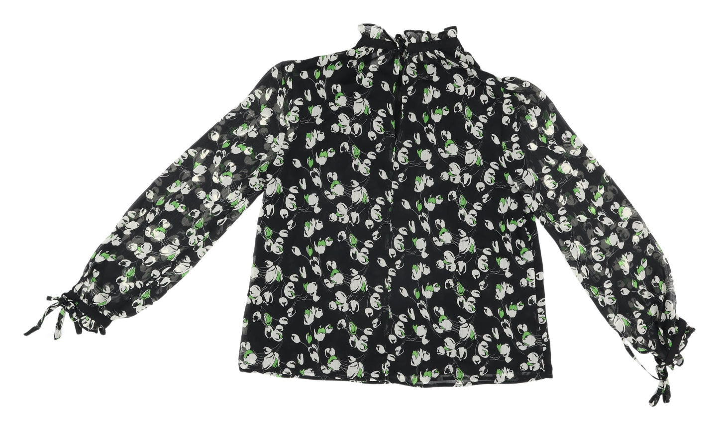 Topshop Women's Floral Blouse - Multicoloured, Size 12