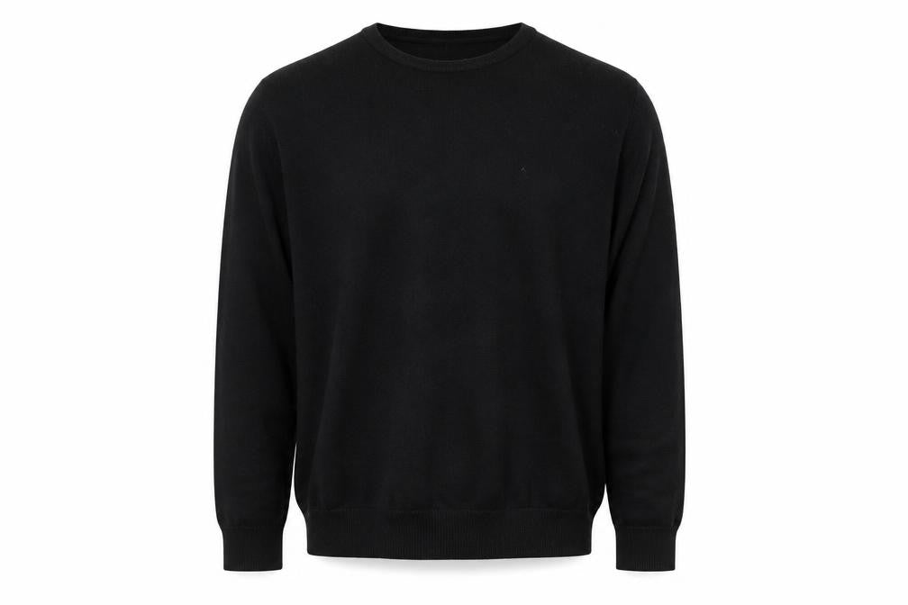 Kersh Men's Black Pullover Jumper, M, Crew Neck