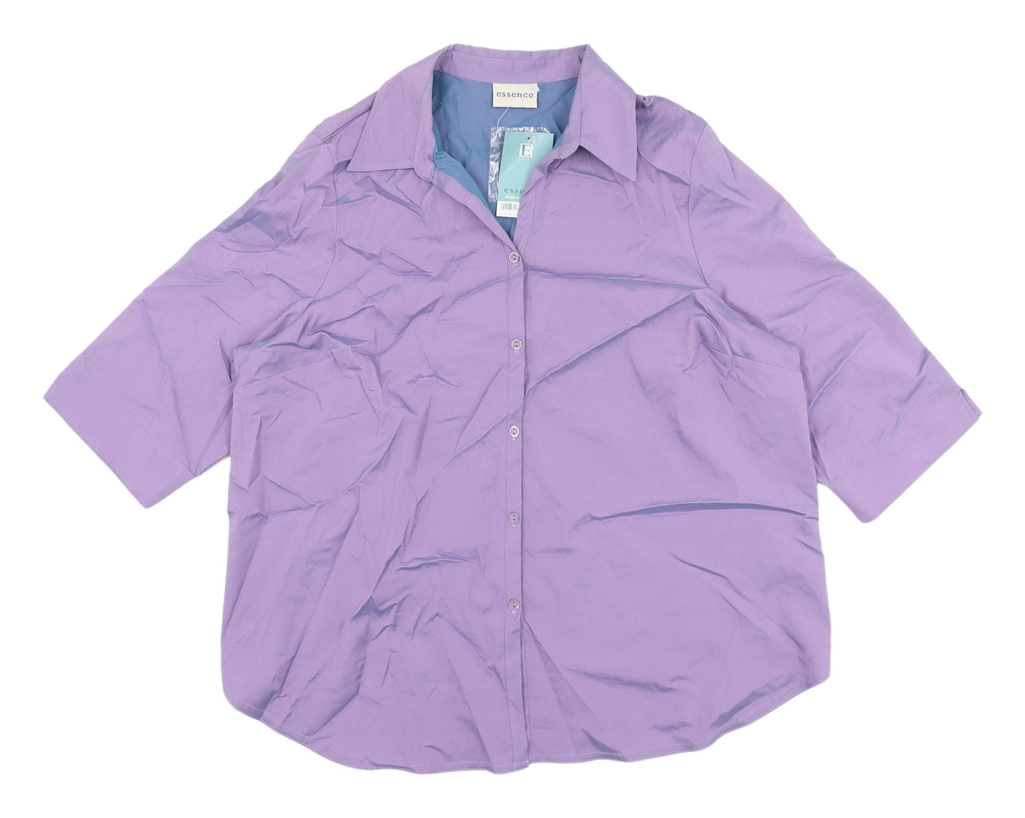 Essence Women's Purple Button-Up Shirt Size 18