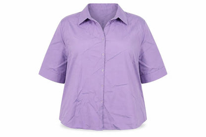 Essence Women's Purple Button-Up Shirt Size 18