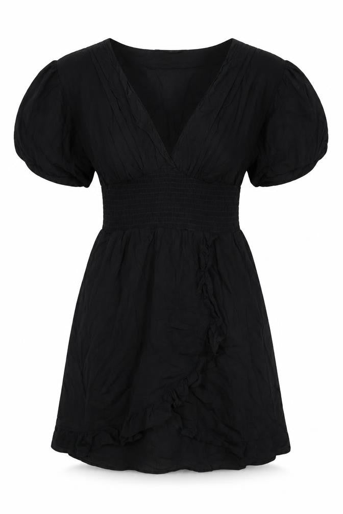 Stradivarius Women Black Short Shift Dress M