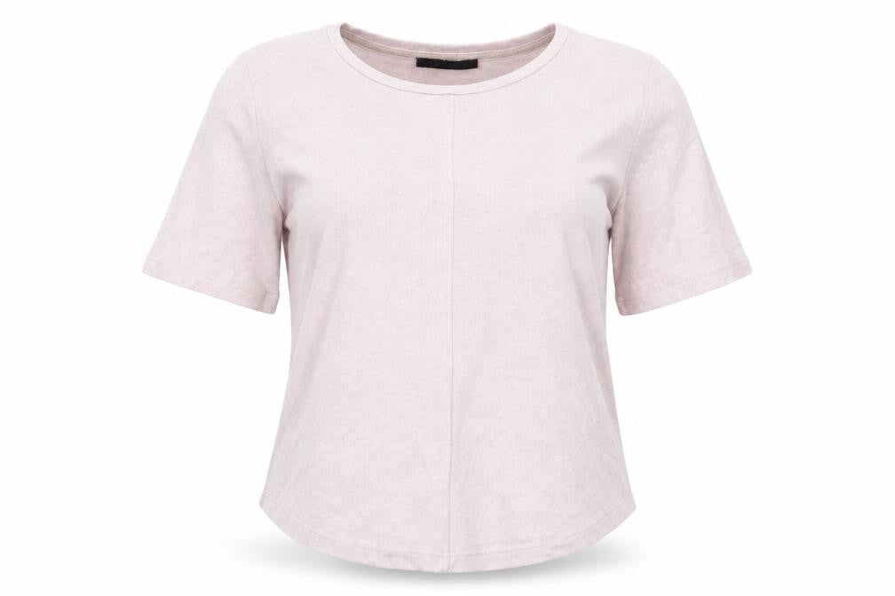 Marks & Spencer Pink Crew Neck T-Shirt - Size 8 Short Sleeve