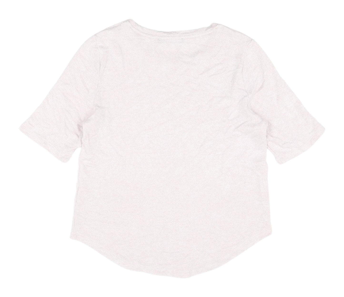 Marks and Spencer Pink Crew Neck T-Shirt - Size 8 Short Sleeve