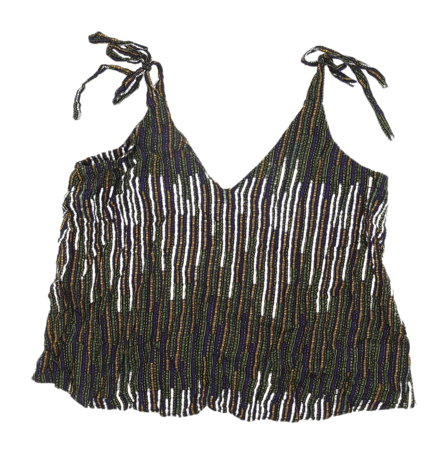 H&M Women's Multicoloured Striped Camisole Tank Top Size 10