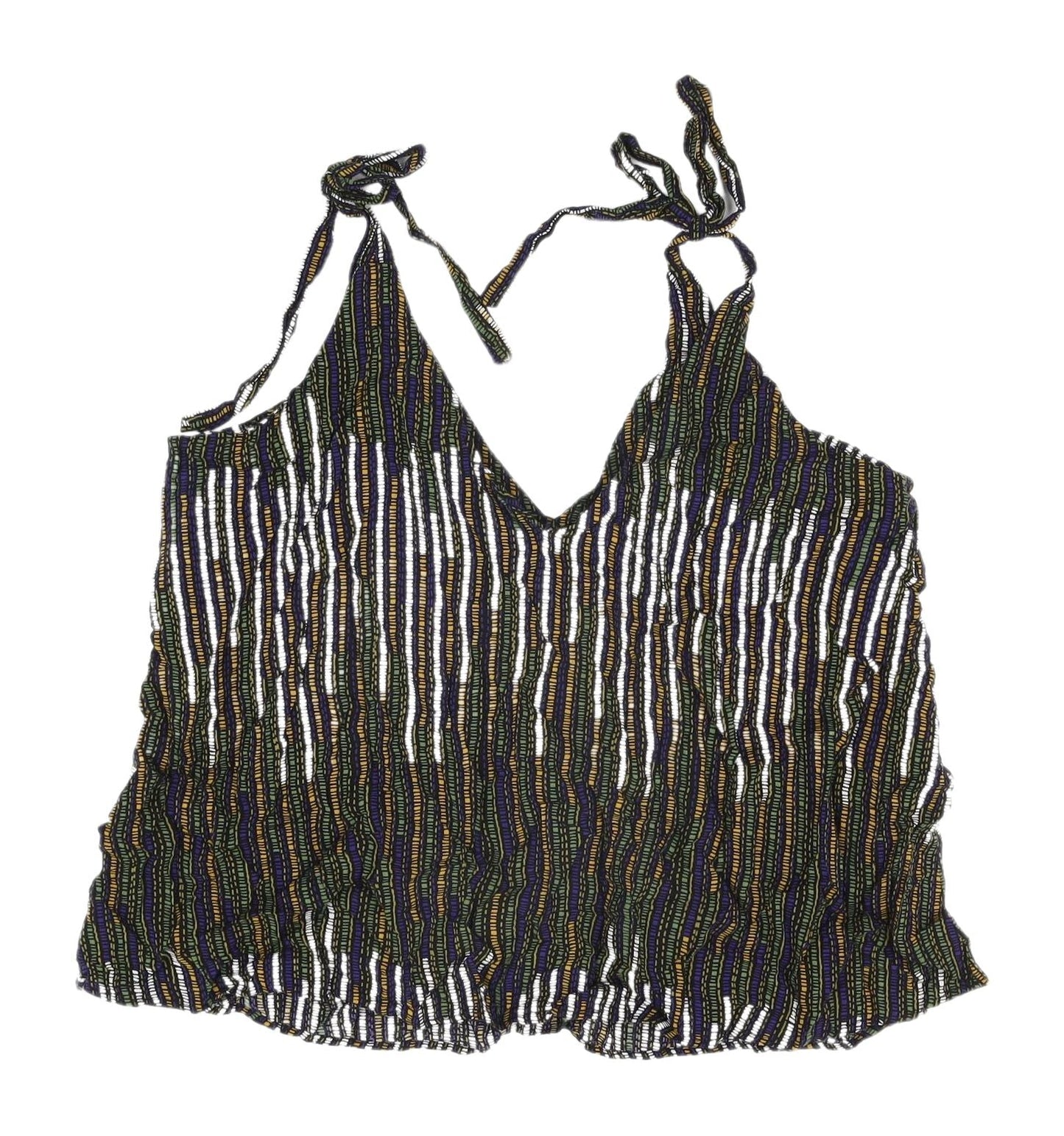 H&M Women's Multicoloured Striped Camisole Tank Top Size 10