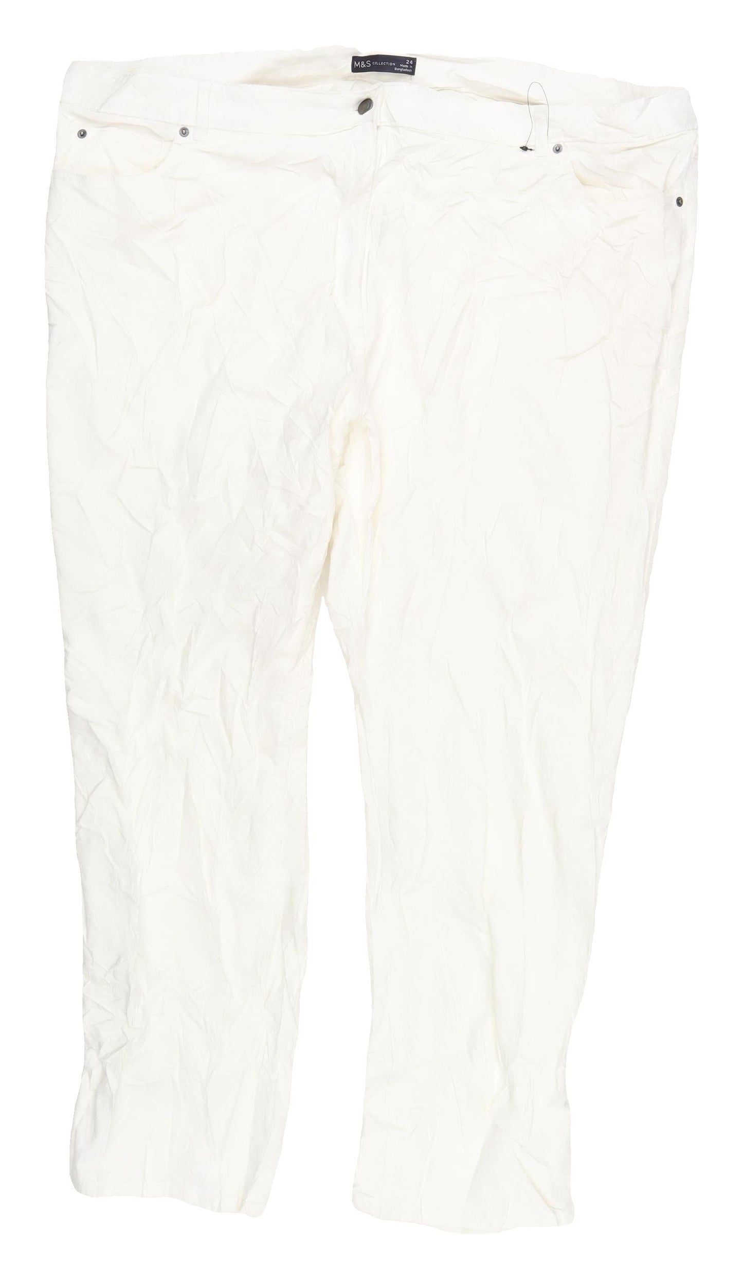 Marks and Spencer Women's White Trousers Size 24