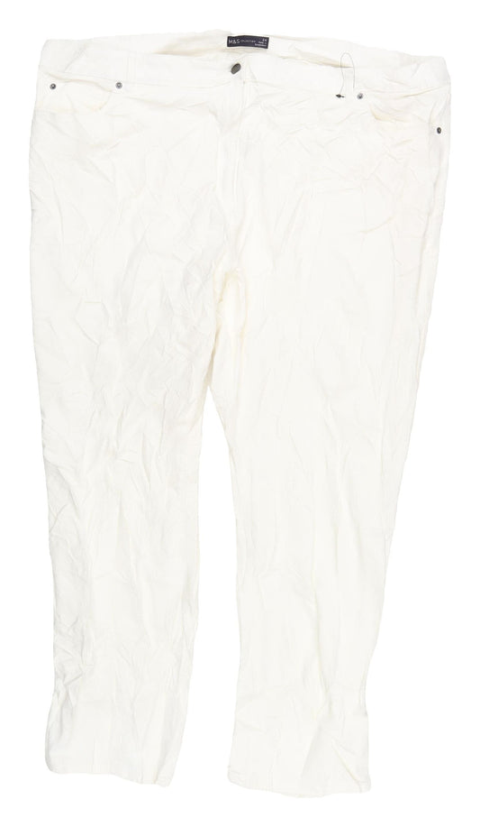 Marks and Spencer Women's White Trousers Size 24