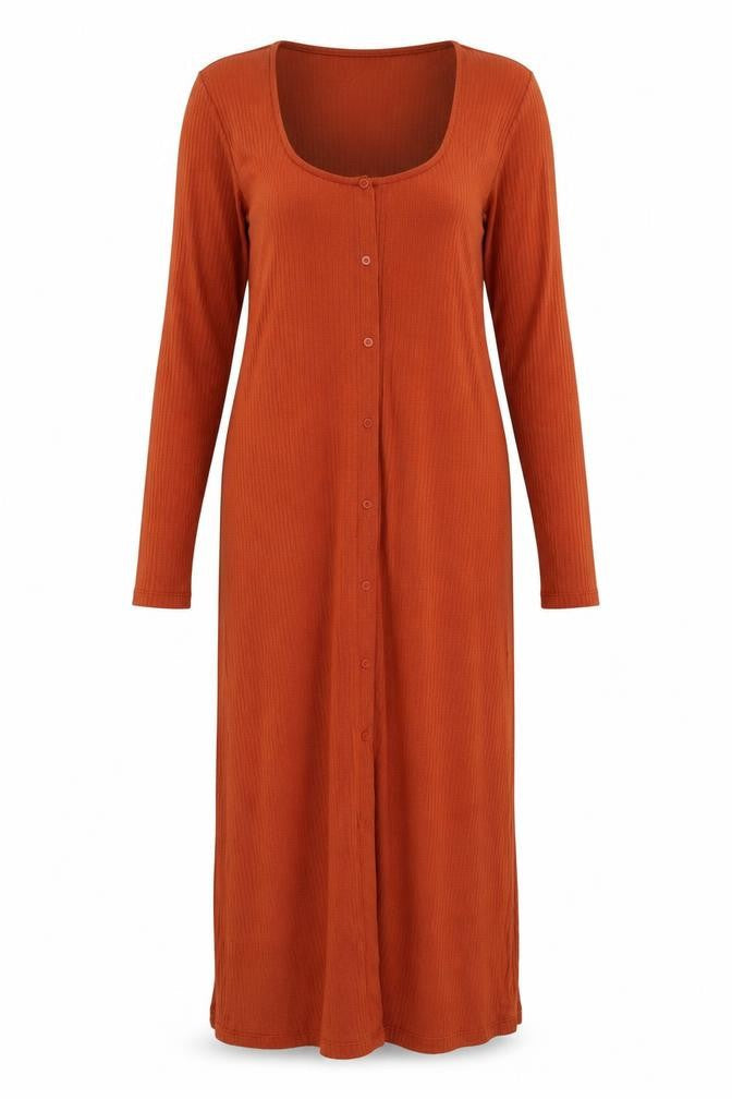 Stradivarius Women's Red Midi Shirt Dress, Size 12