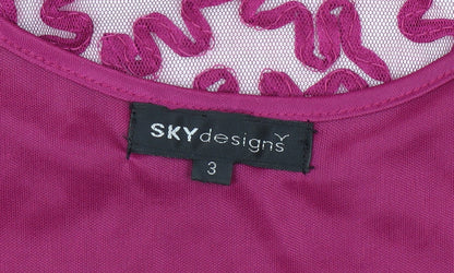 Close-up detail of SKY designs Pink Sleeveless Camisole Tank