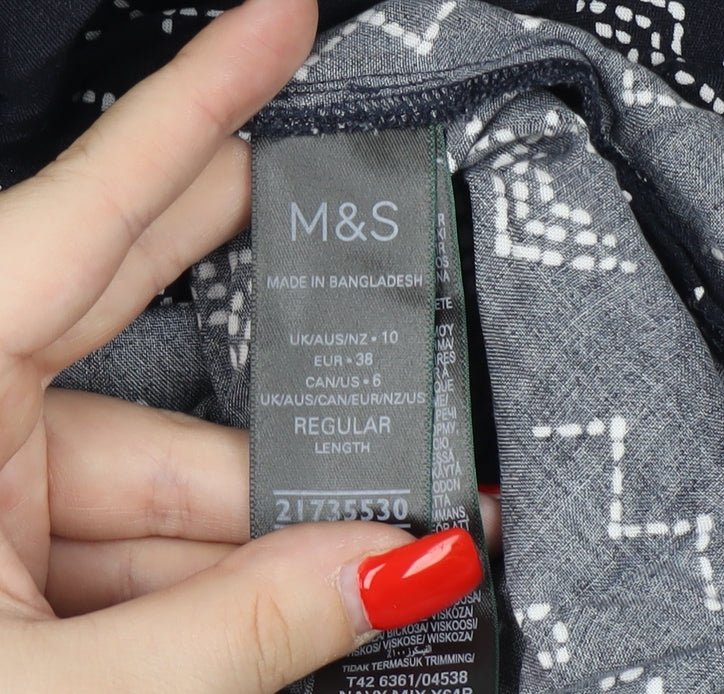 Marks and Spencer Sleeveless Geometric Dress Size 10