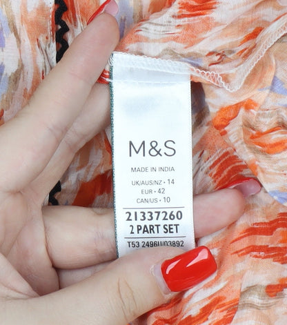 Close-up detail of Marks & Spencer Multicoloured Blouse, size 14