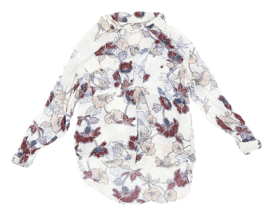 Next Women's Multicoloured Floral Button-Up Shirt Size 12