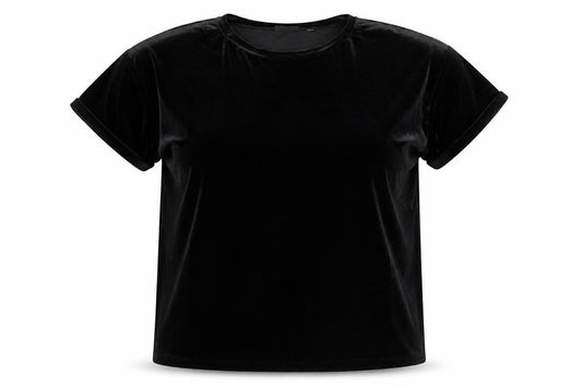 Next Women's Black Relaxed Velour T-Shirt - Size 18