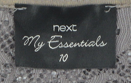 Next Women's Grey Lace Blouse Size 10 - Casual Elegance
