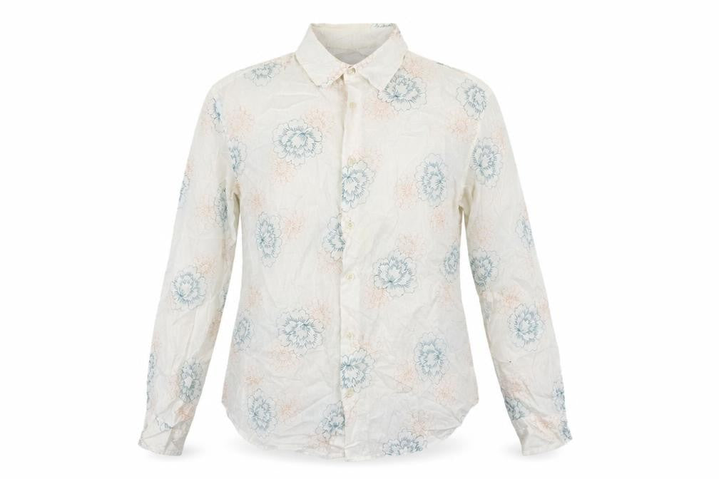 French Connection Women's Ivory Button-Up Shirt, M, Floral