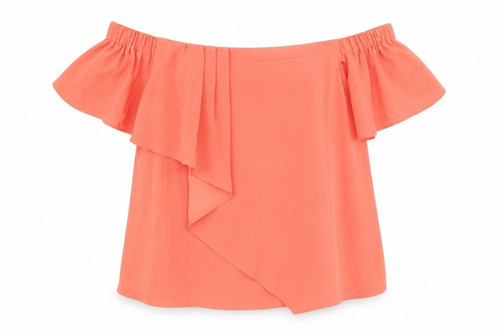 Marks & Spencer Women's Orange Off Shoulder Blouse
