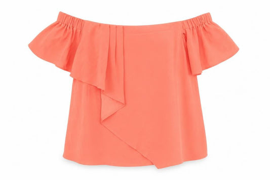 Marks and Spencer Women's Orange Off Shoulder Blouse