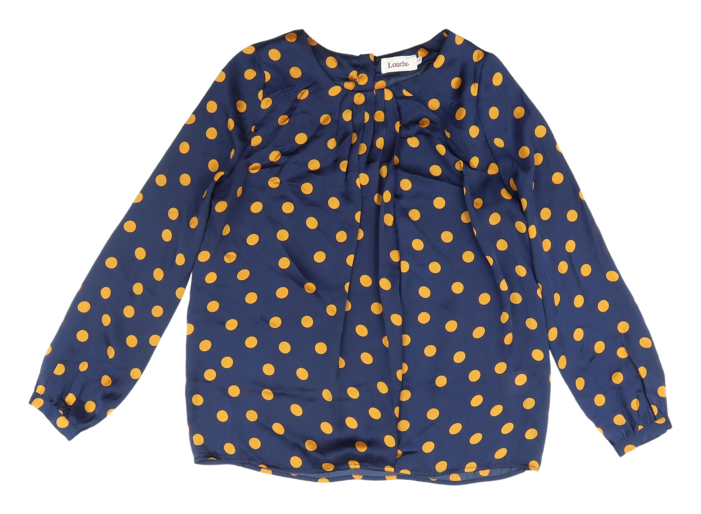 Louche Women's Blue Polka Dot Blouse, Size 12