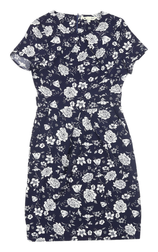 Yumi Women's Floral Sheath Dress Blue Size 8