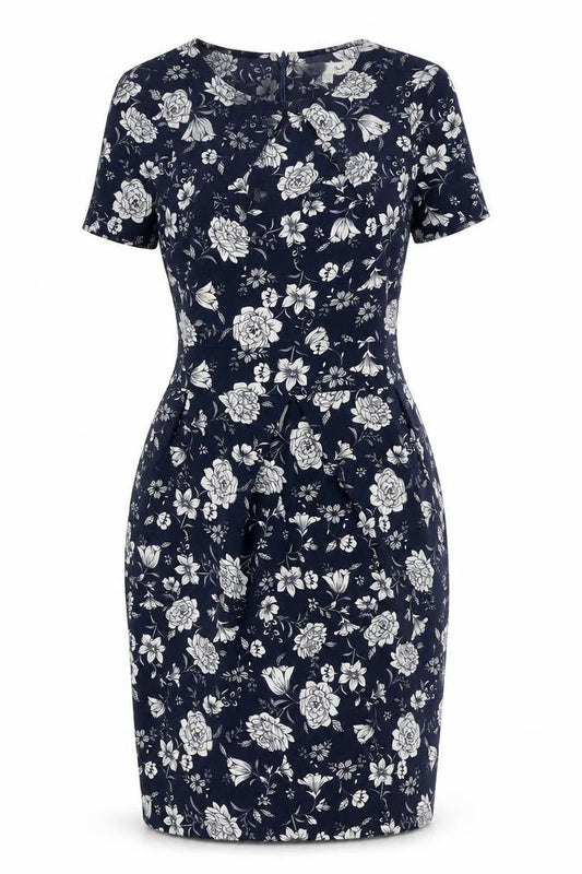Yumi Women's Floral Sheath Dress Blue Size 8