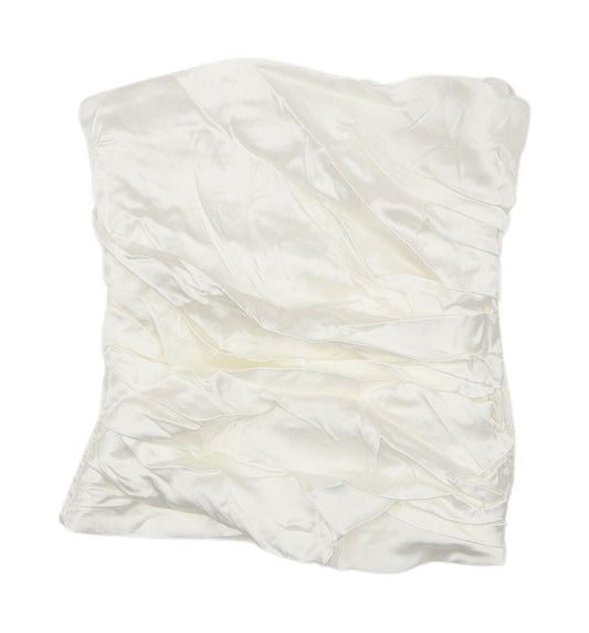 Zara Women's Ivory Sleeveless Tube Top XS