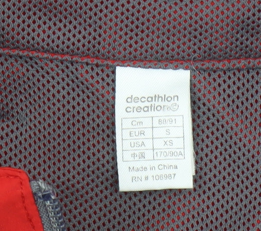 Decathlon Unisex Red Windbreaker Jacket - Size S