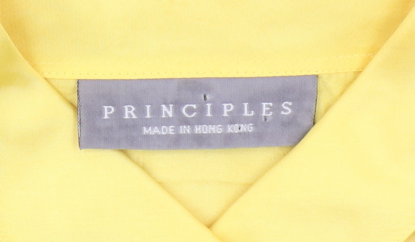 Principles Women's Yellow Button-Up Shirt Size 12