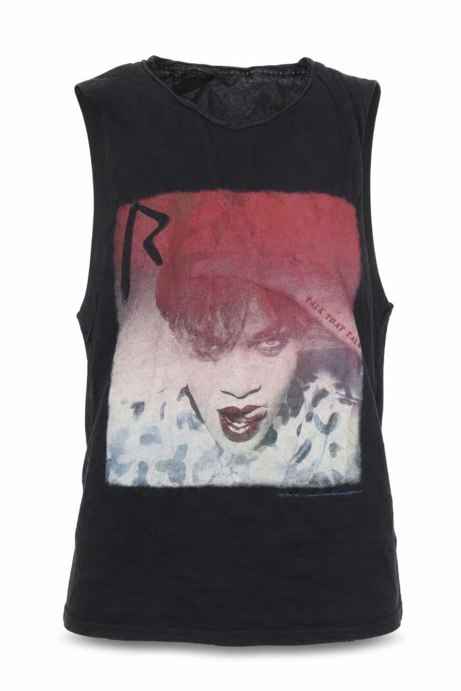 Crafted Women's Black Music Graphic Tank Top Size 8