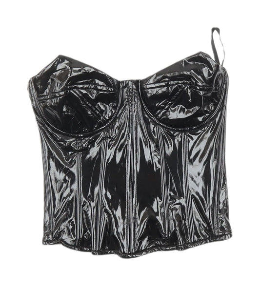 PrettyLittleThing Black Camisole Blouse, Size 2, Party Style