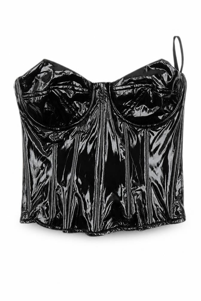 PrettyLittleThing Black Camisole Blouse, Size 2, Party Style