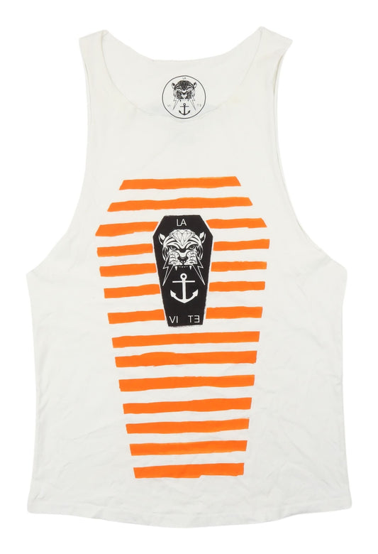 Violate Men's Nautical Stripe Sleeveless Tee - Large